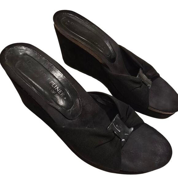 Donald J Pliner Slip-On Wedge Heel Sandals in Black Size 7.5 M - Picture 4 of 5